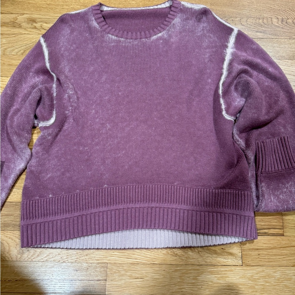 Lululemon Hazy Day Acid Wash Cropped Sweater